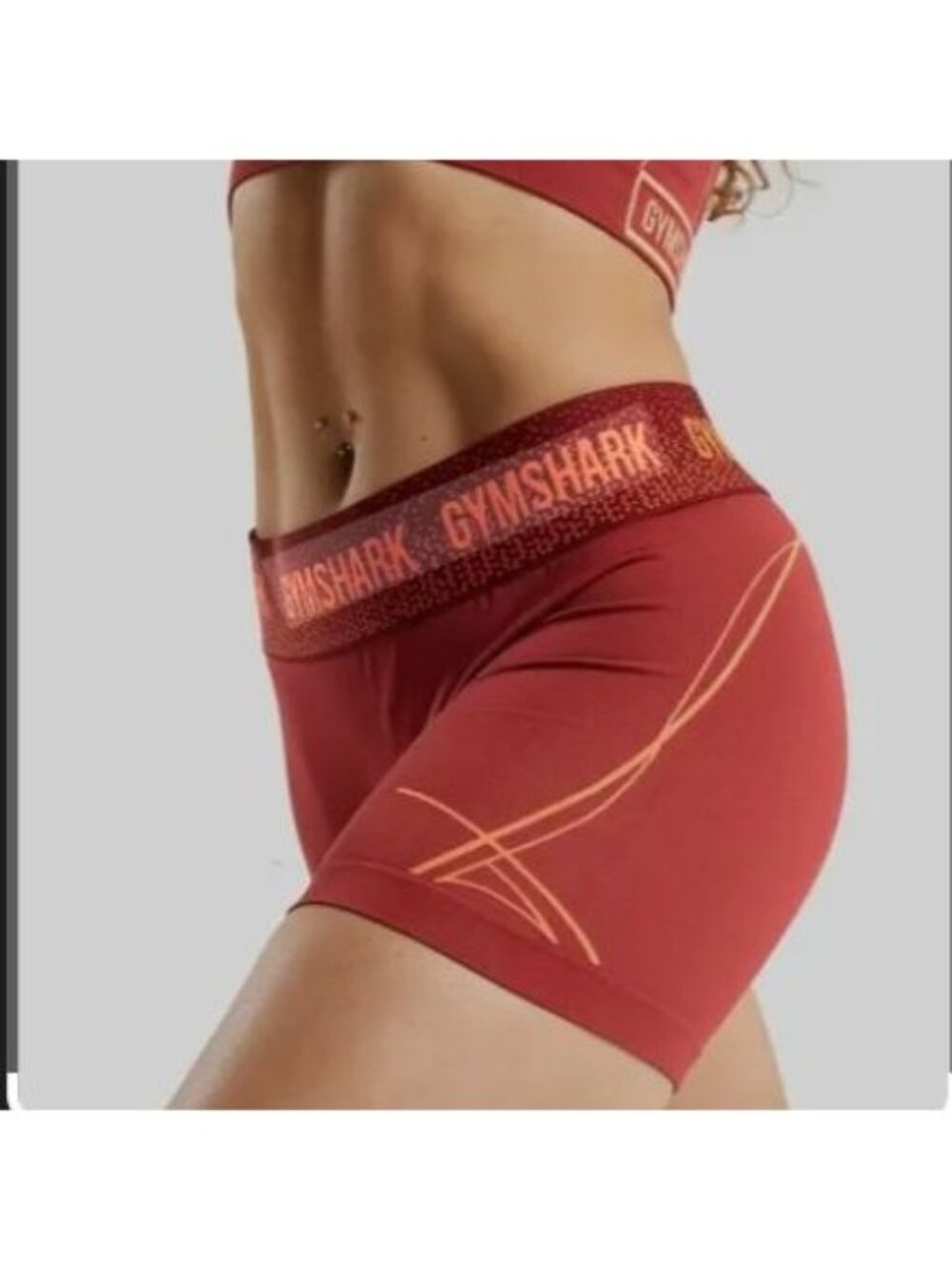 Gymshark Apex Seamless Shorts Small Red Logo Gym Activewear Workout